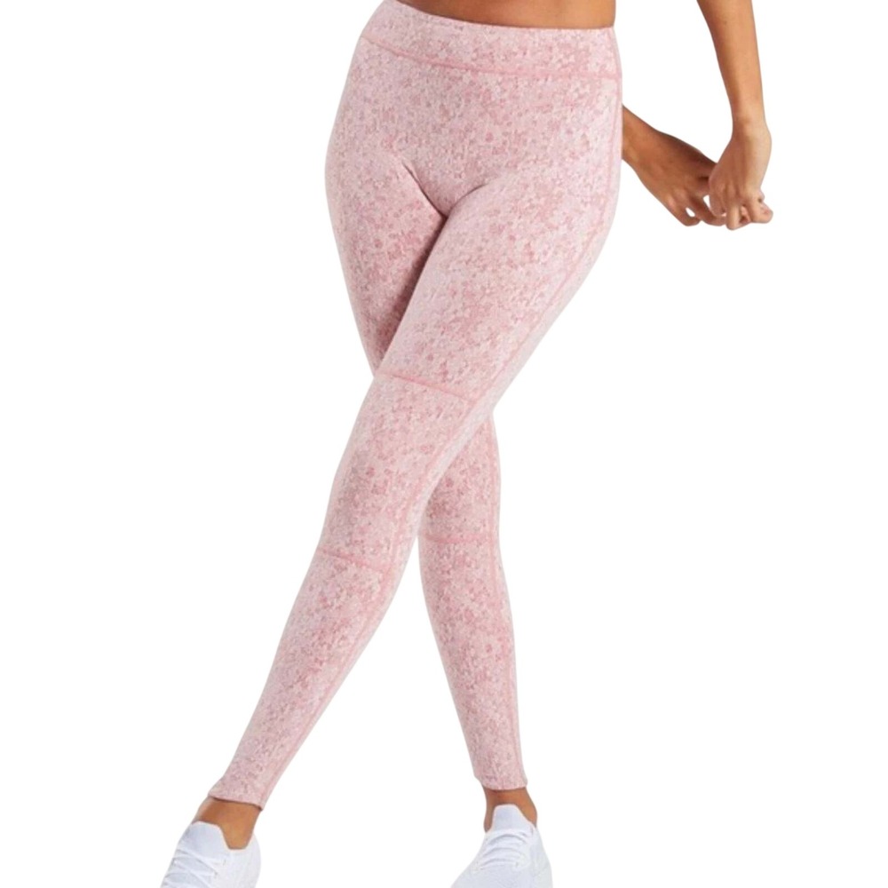Gymshark Women's M Pink DRY Marl Seamless Leggings Pattern